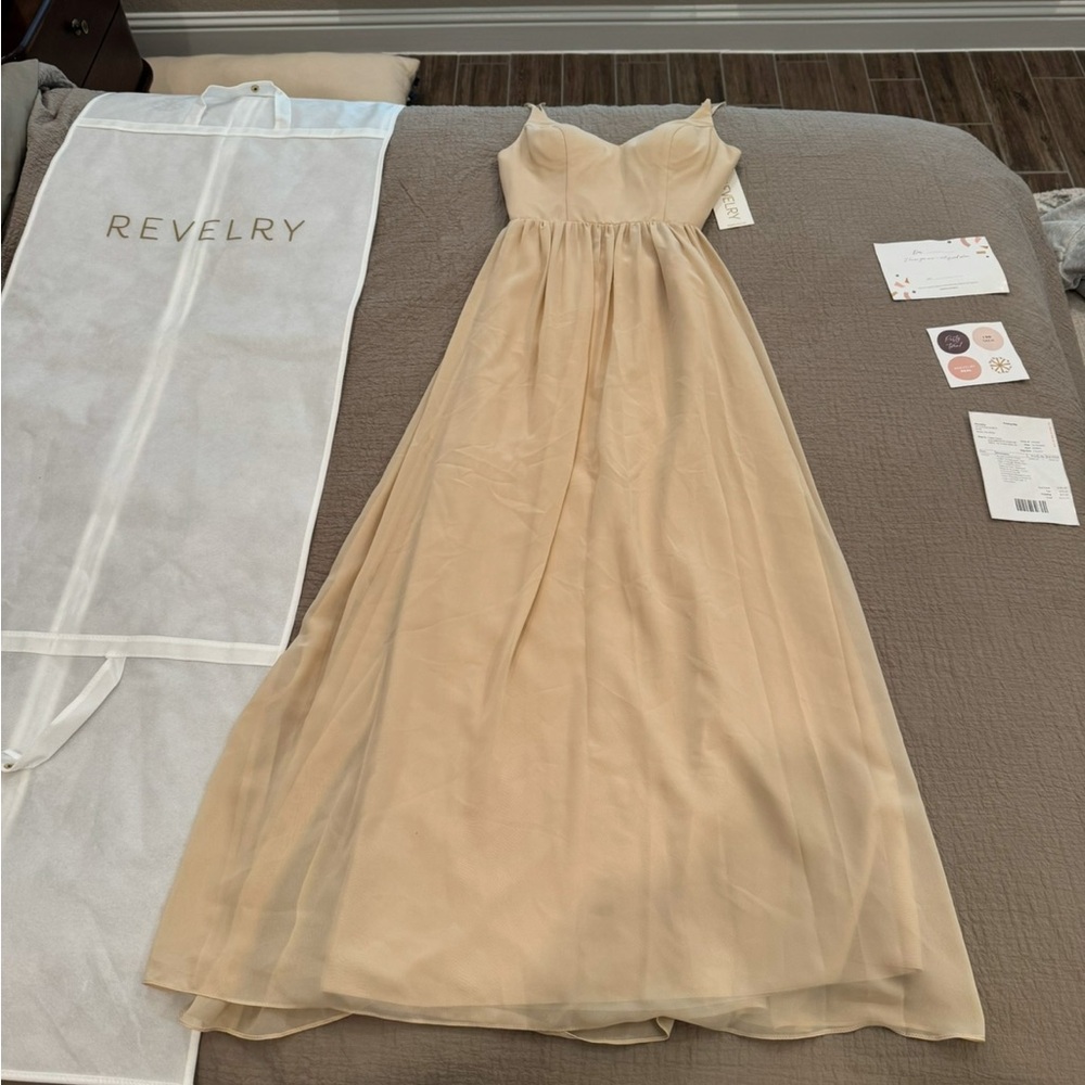 New with tags Elegant Champagne Sleeveless Dress